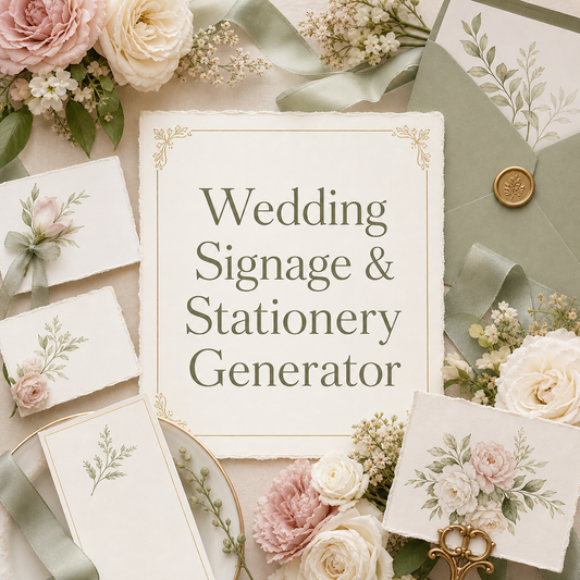 Wedding Signage & Stationery Generator