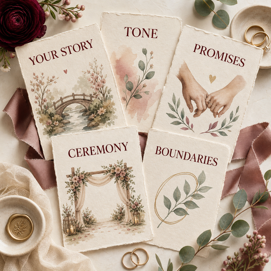 Wedding Vow & Ceremony Script Generator overview of the details used to shape the output