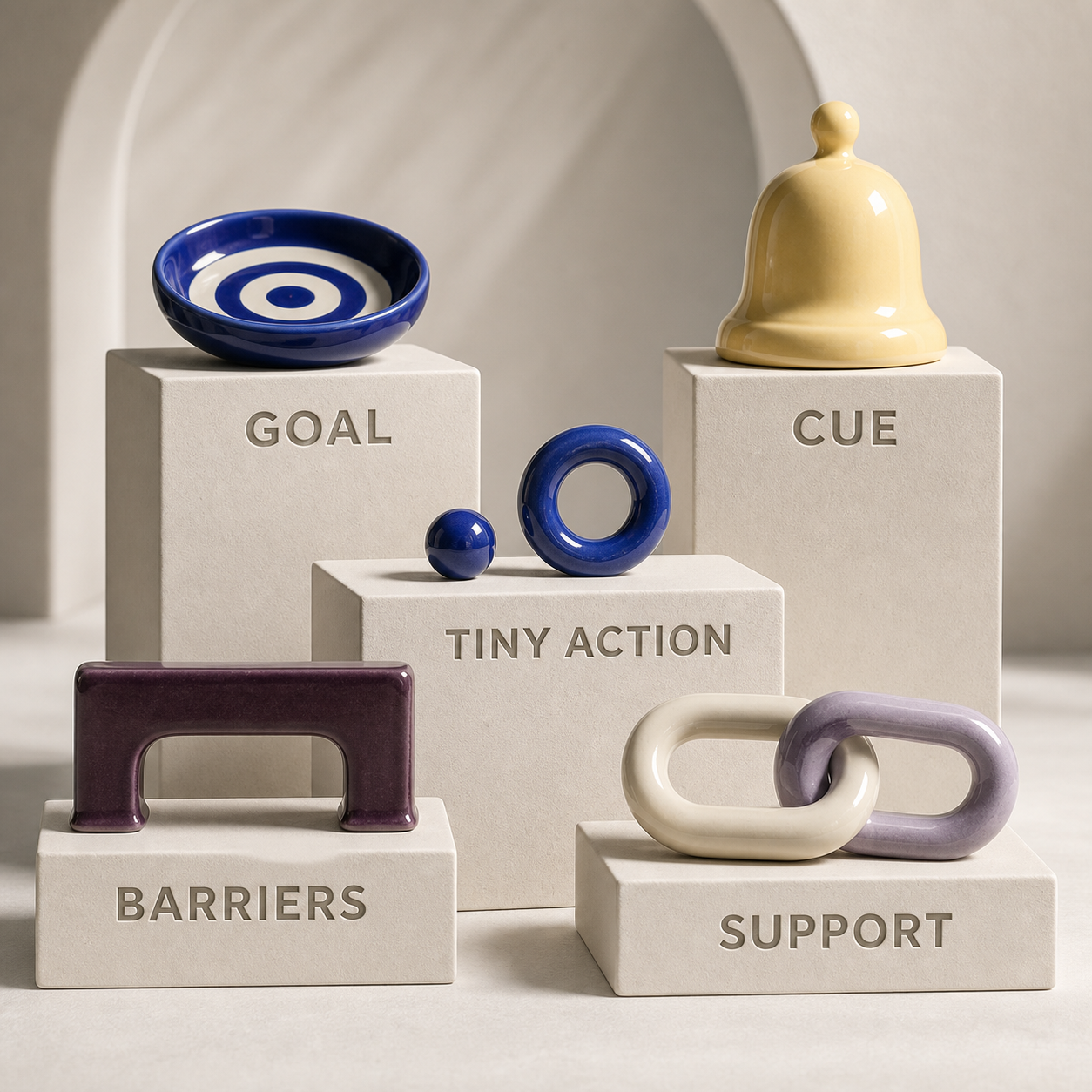 Wellness Habit Generator overview of goal, cue, tiny action, barriers, and support