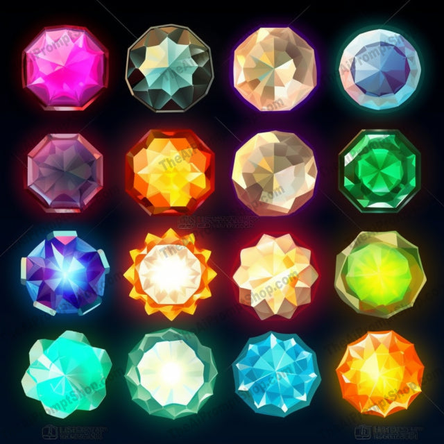 AI Midjourney Prompt for Glowing Gems