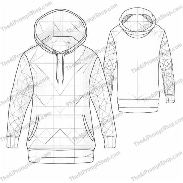 AI Midjourney Prompt for Elegant Hoodie Template