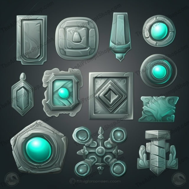 AI Midjourney Prompt for Wrought Iron Icon Set