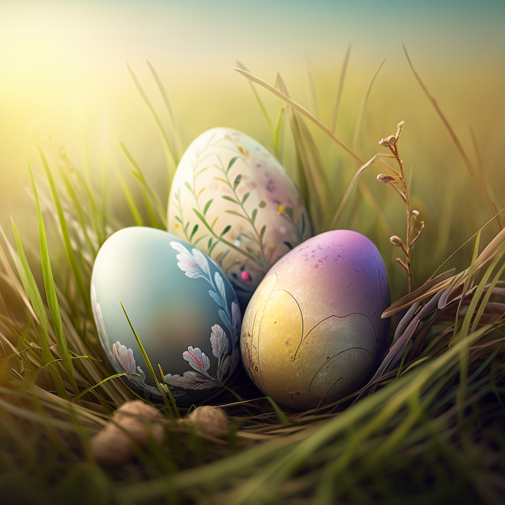 AI Midjourney Prompt for Easter - Pastel Easter Eggs