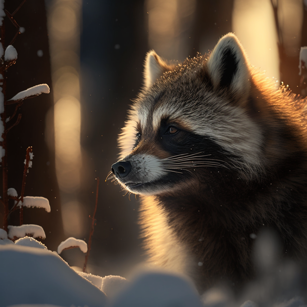 AI Midjourney Prompt for Animal - Snow Forest Animal