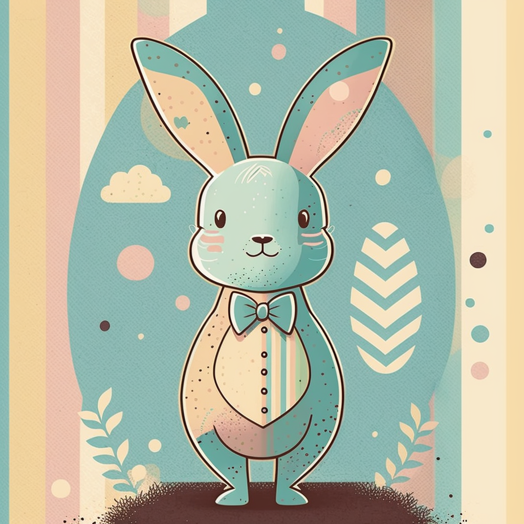 AI Midjourney Prompt for Easter - Whimsical Bowtie Bunny