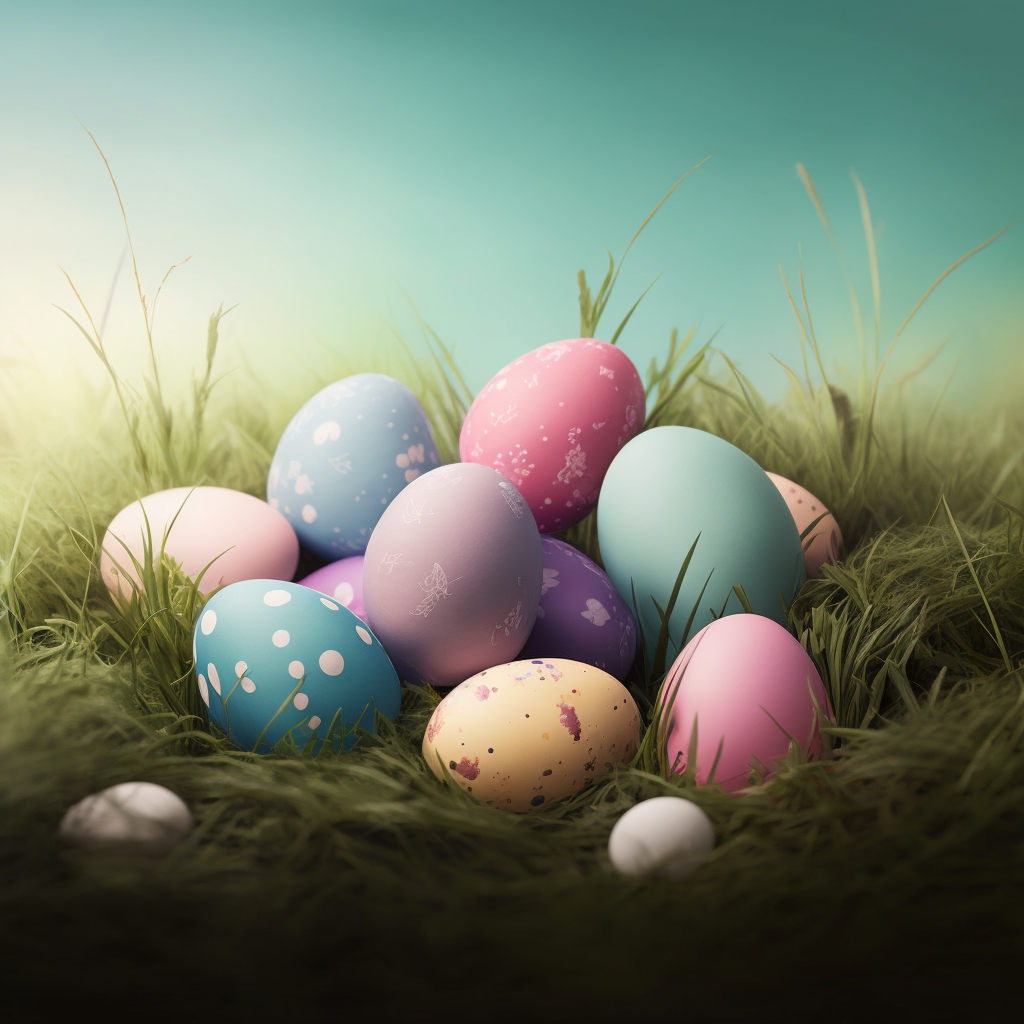 AI Midjourney Prompt for Easter - Pastel Easter Eggs