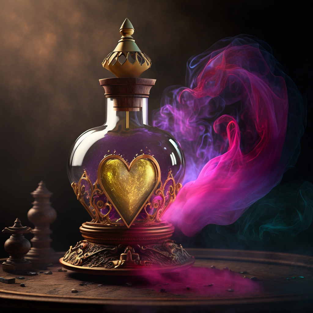 AI Midjourney Prompt for Fantasy - Love Potion Altar Drama