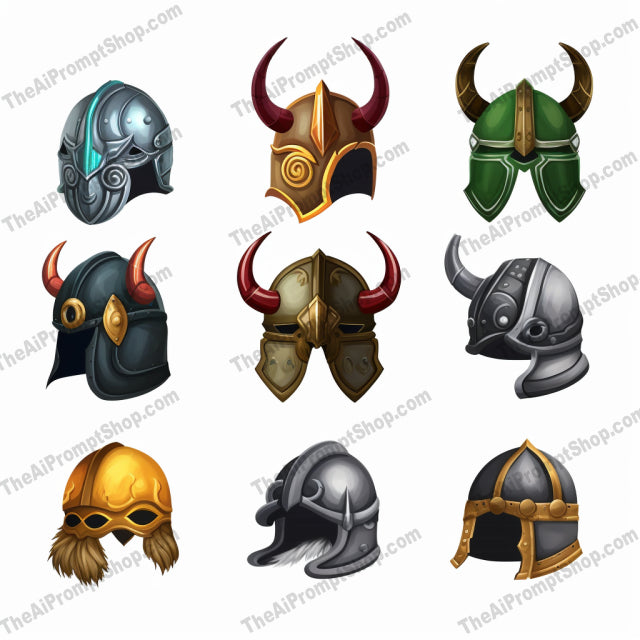 AI Midjourney Prompt for Unreal Viking Icons