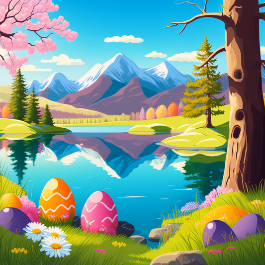 AI Midjourney Prompt for Easter - Vibrant Easter Bunny