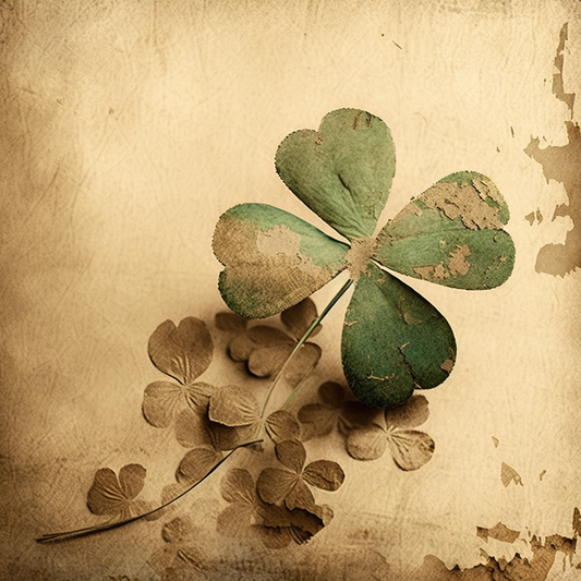 AI Midjourney Prompt for St Patricks Day - Glittering Clovers