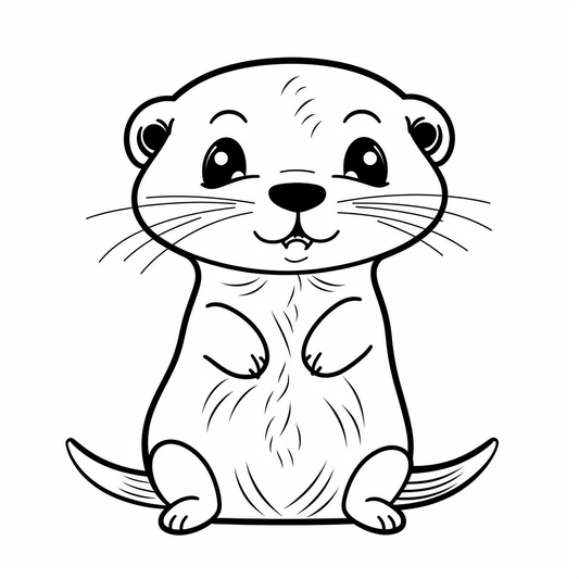 AI Midjourney Prompt for Coloring Page - Vector Animal Coloring Book