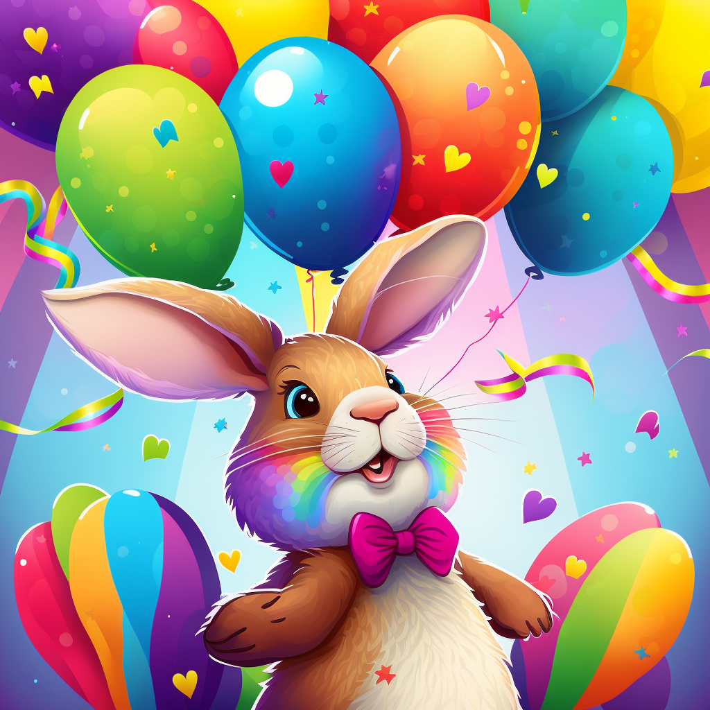 AI Midjourney Prompt for Easter - Festive Party Bunny