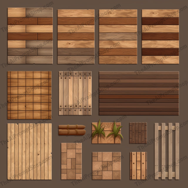 AI Midjourney Prompt for Minecraft Wooden Slats and Blocks