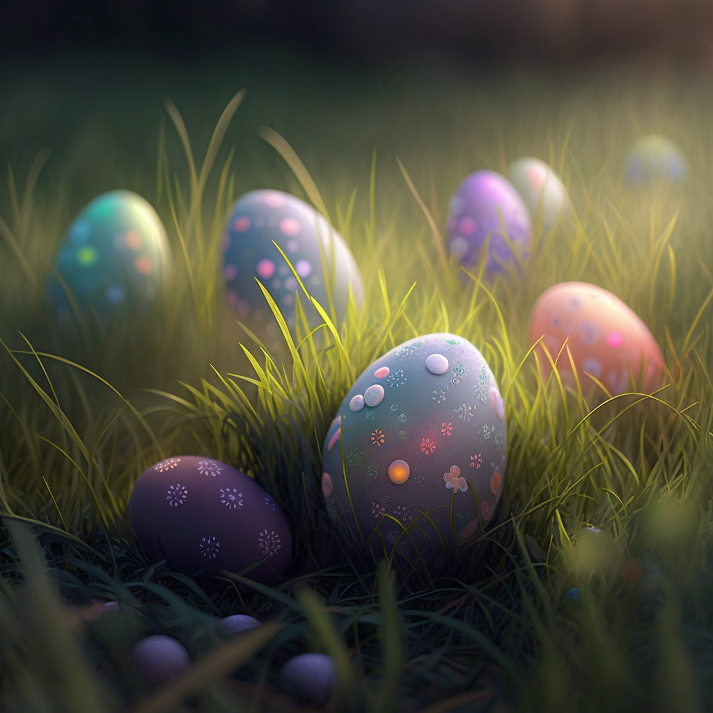 AI Midjourney Prompt for Easter - Pastel Easter Eggs