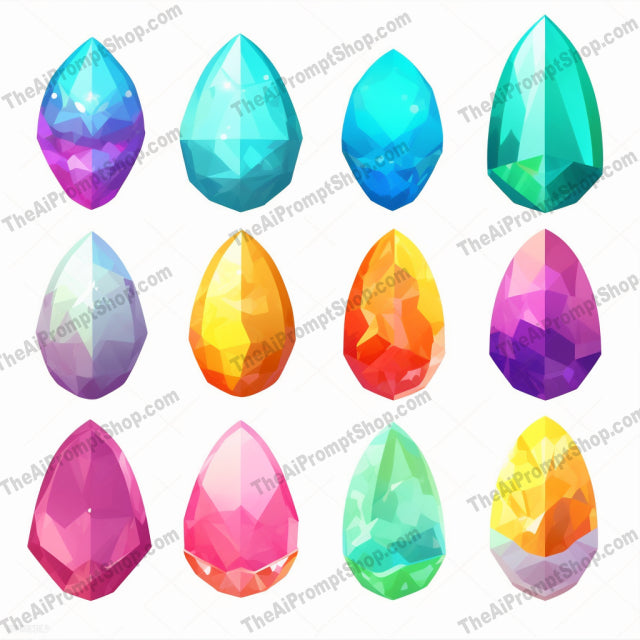 AI Midjourney Prompt for Sparkling Gemstone Easter Eggs