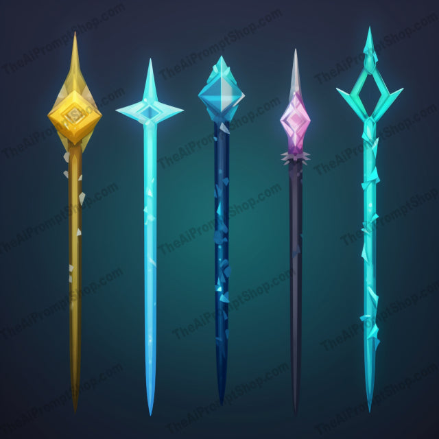 AI Midjourney Prompt for Luminous Brushwork Magic Wand Set