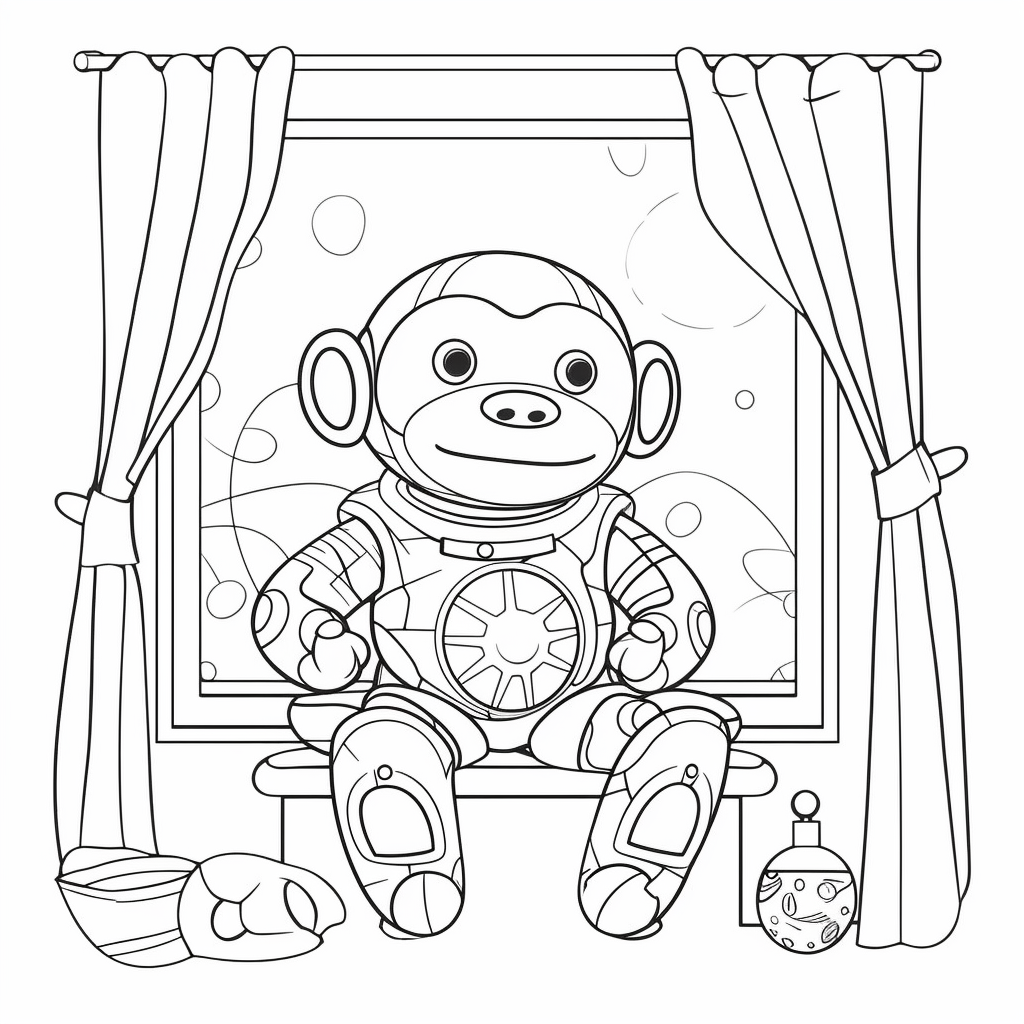 AI Midjourney Prompt for Animal - Puffy Robot Window Lounger