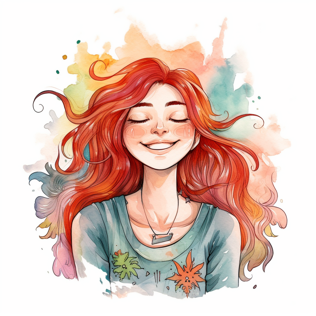 AI Midjourney Prompt for People - Watercolor Meditating Character