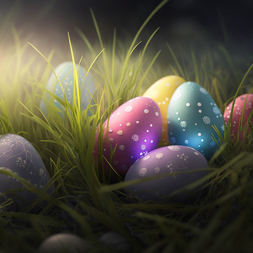 AI Midjourney Prompt for Easter - Pastel Easter Eggs