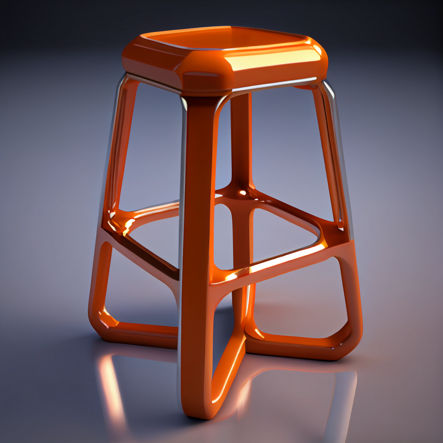 AI Midjourney Prompt for Object - Glossy Plastic Furniture