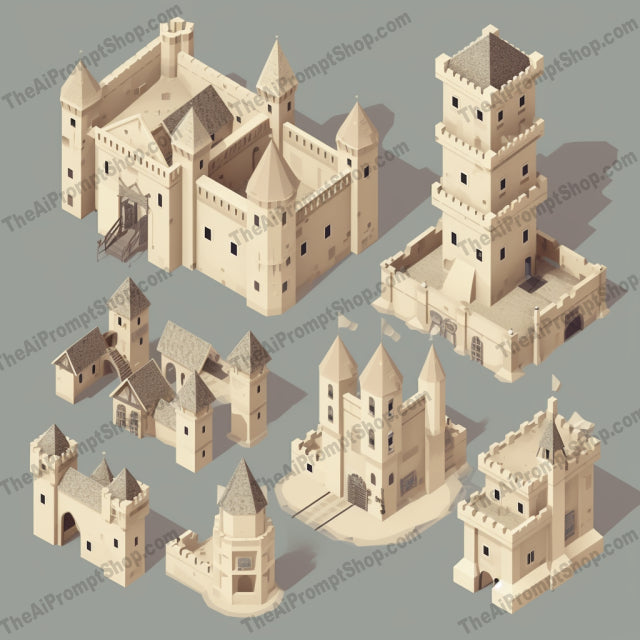 AI Midjourney Prompt for Minimalist Deconstructed Castle