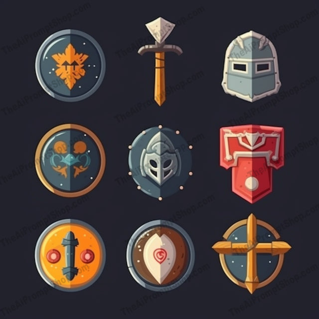 AI Midjourney Prompt for Interactive Warrior Icons