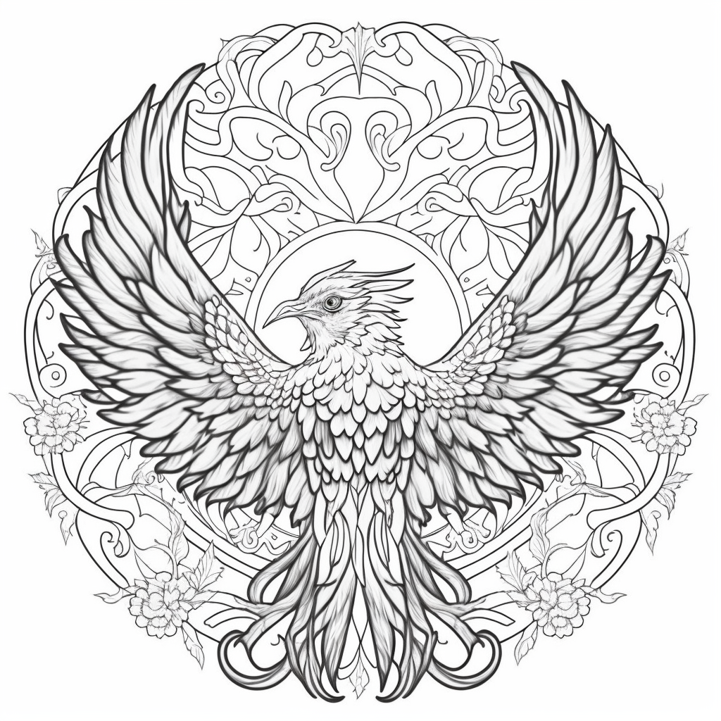 AI Midjourney Prompt for Coloring Pages - Detailed Fantasy Coloring Page