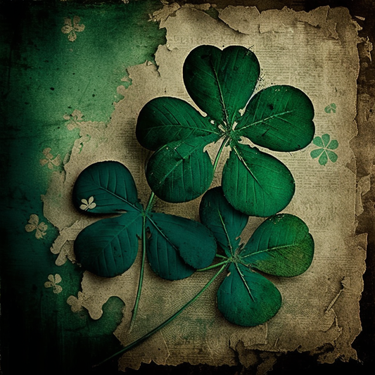 AI Midjourney Prompt for St Patricks Day - Shamrocks