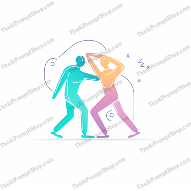 AI Midjourney Prompt for Dancing Couple Icon