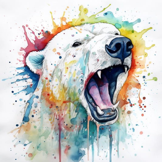 AI Midjourney Prompt for Joyful Chaos Animal Watercolor