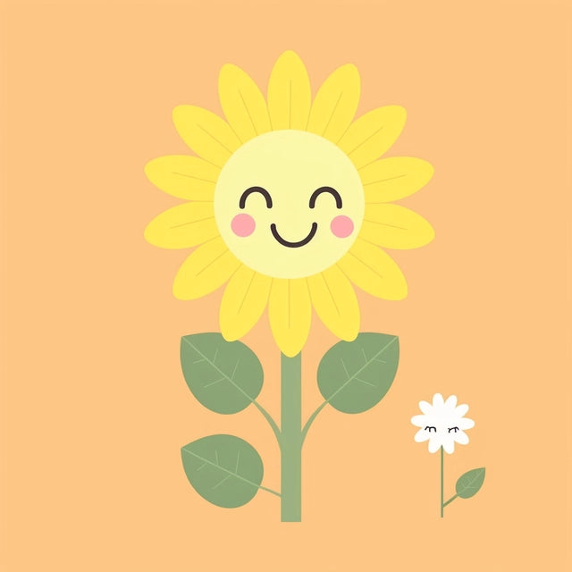 AI Midjourney Prompt for Minimalist Kawaii Flower Art