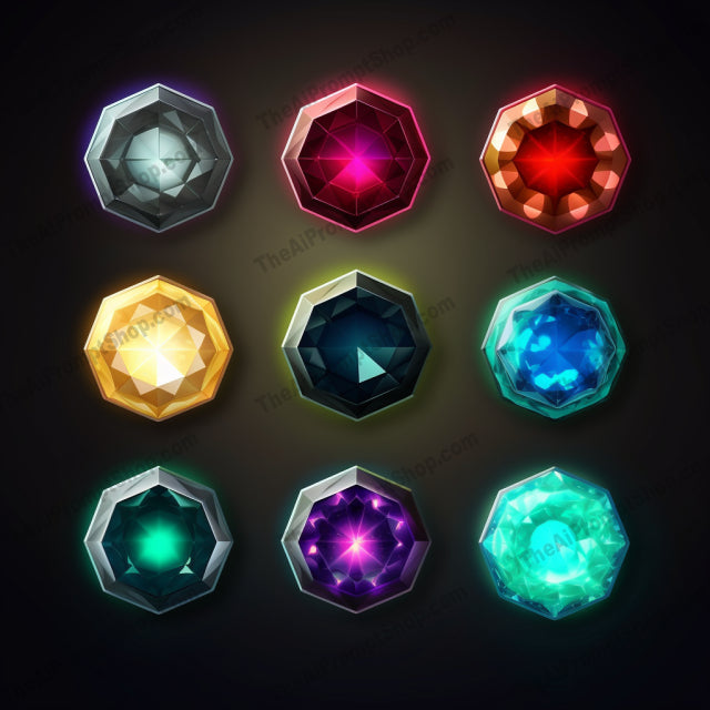 AI Midjourney Prompt for Jewel Icons