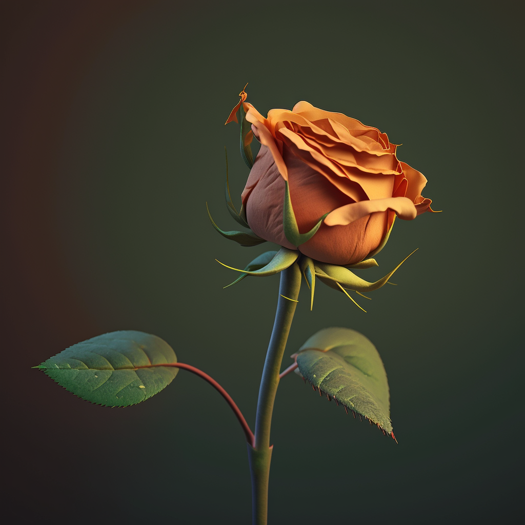 AI Midjourney Prompt for Mockup  - Beautiful Rose in Full Bloom