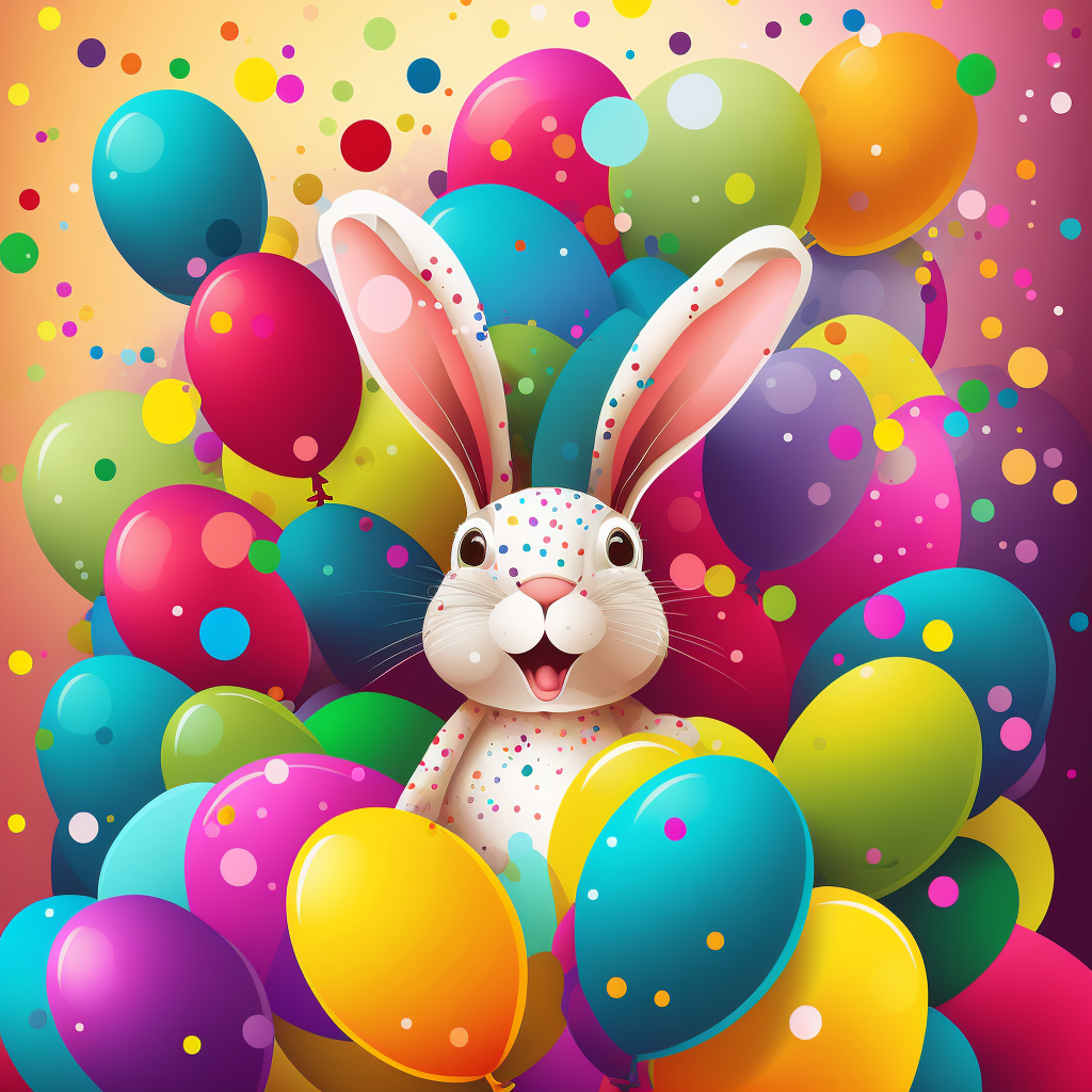 AI Midjourney Prompt for Easter - Festive Party Bunny