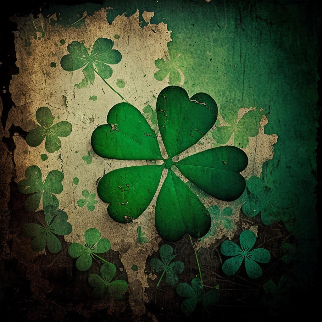 AI Midjourney Prompt for St Patricks Day - Shamrocks