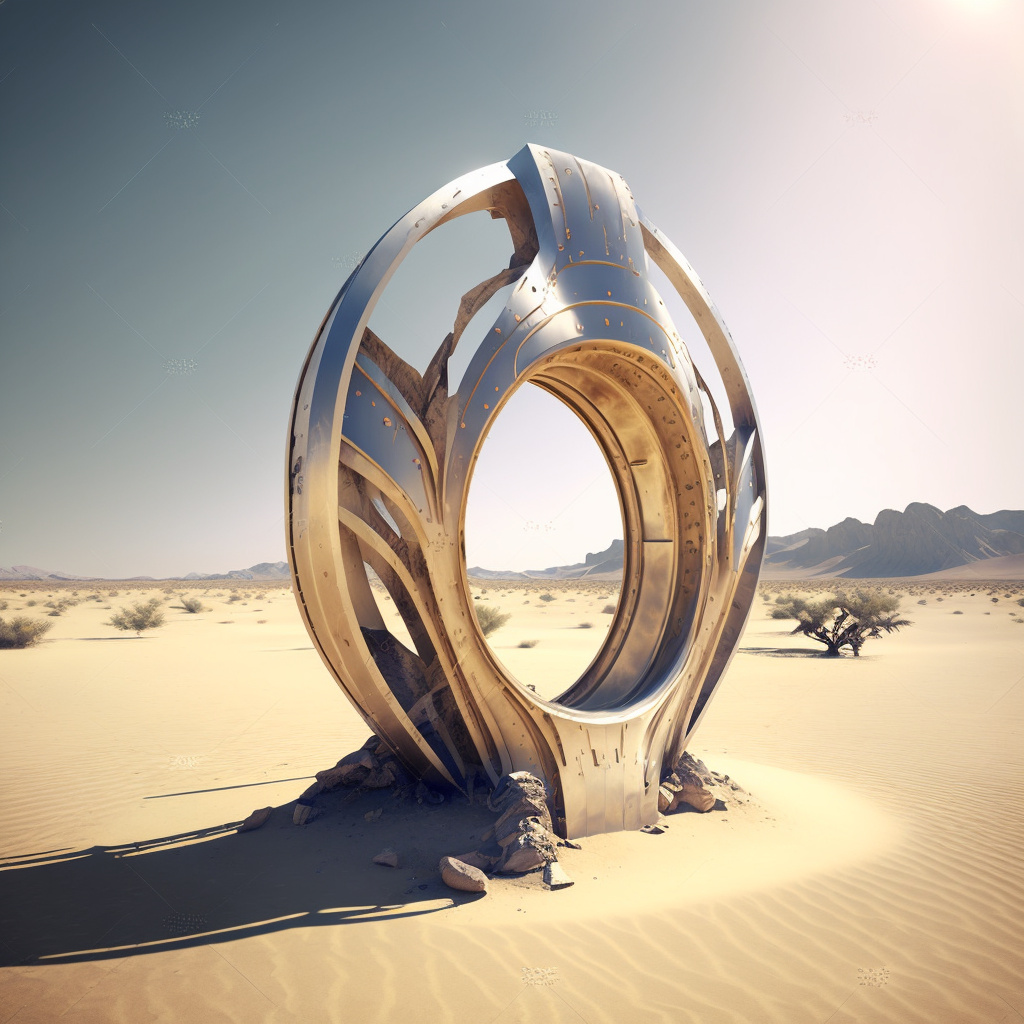 AI Midjourney Prompt for Futuristic - Alien Technology Desert Ring