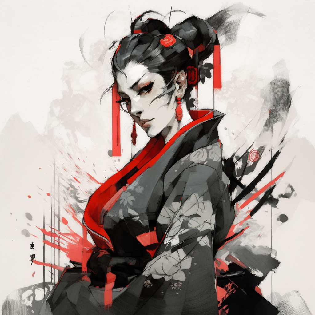 AI Midjourney Prompt for Character - Stoic Samurai Portrait