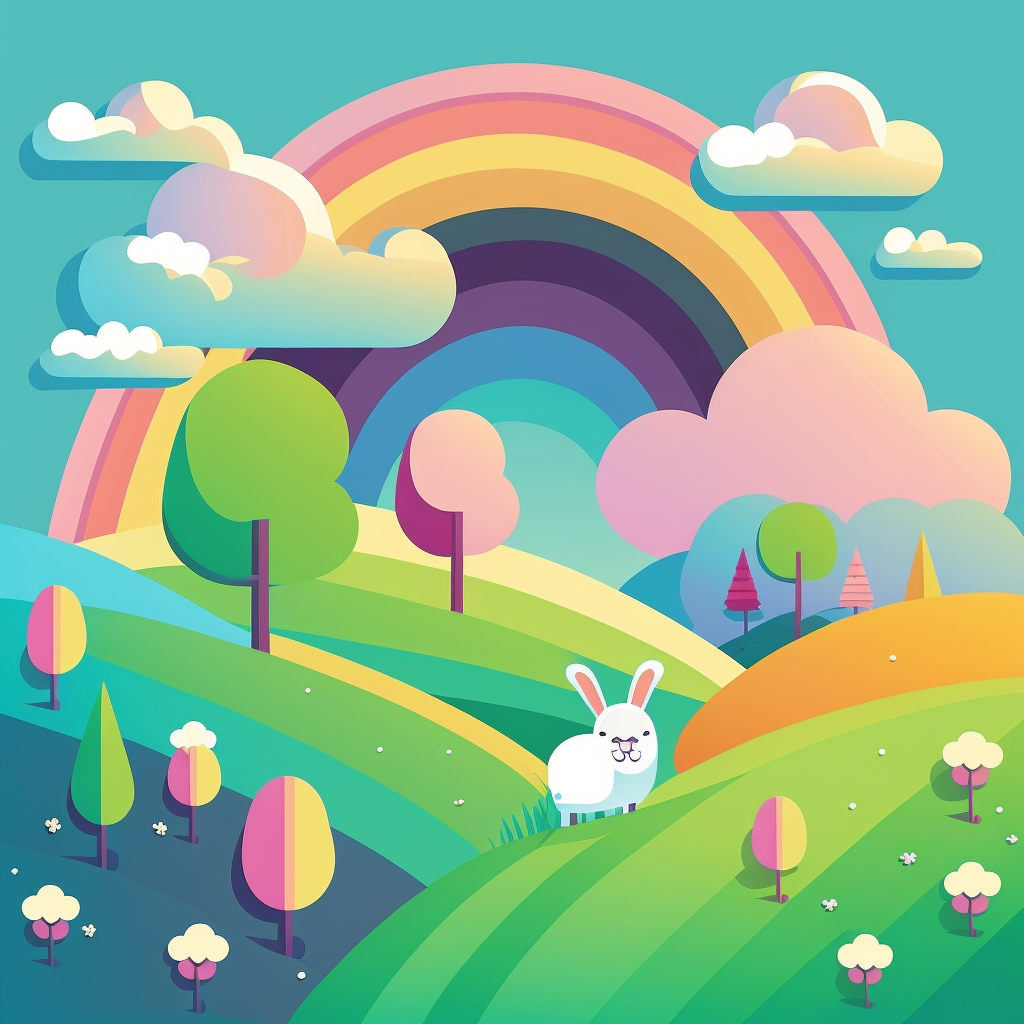 AI Midjourney Prompt for Easter - Soft Gradient Sky