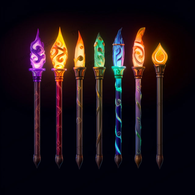 AI Midjourney Prompt for Enchanted Glowing Wands