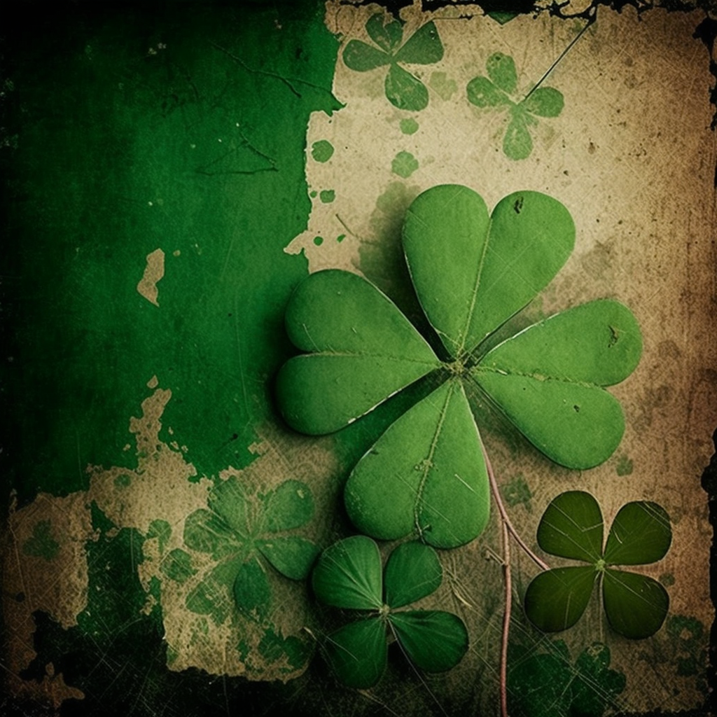 AI Midjourney Prompt for St Patricks Day - Shamrocks