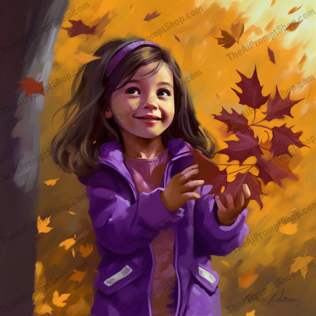 AI Midjourney Prompt for C22 - Storybook Illustrations - Autumn Leaves Adventure