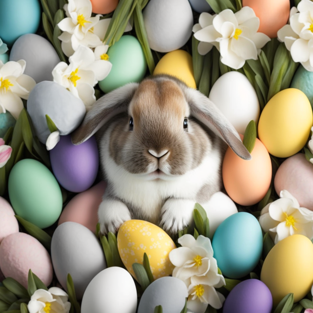 AI Midjourney Prompt for Easter - Easter Bunny