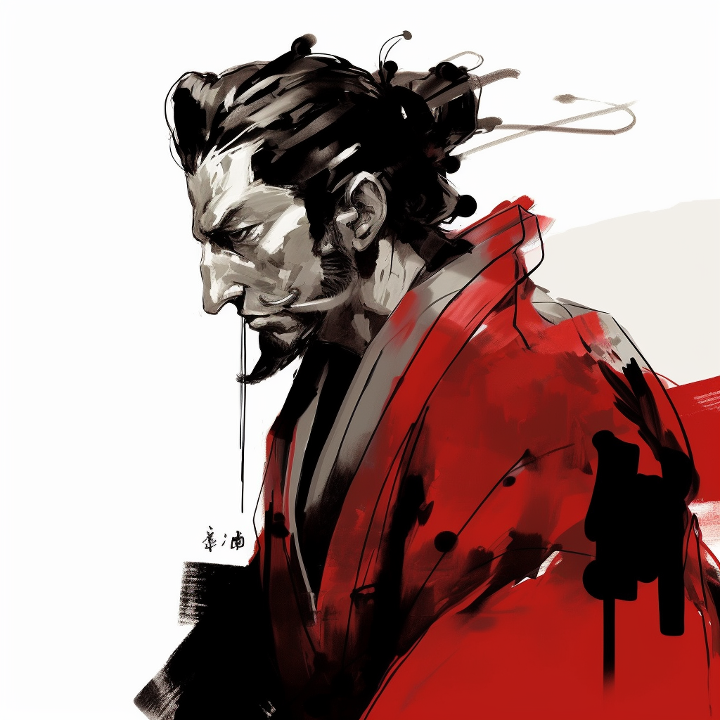 AI Midjourney Prompt for Character - Stoic Samurai Portrait