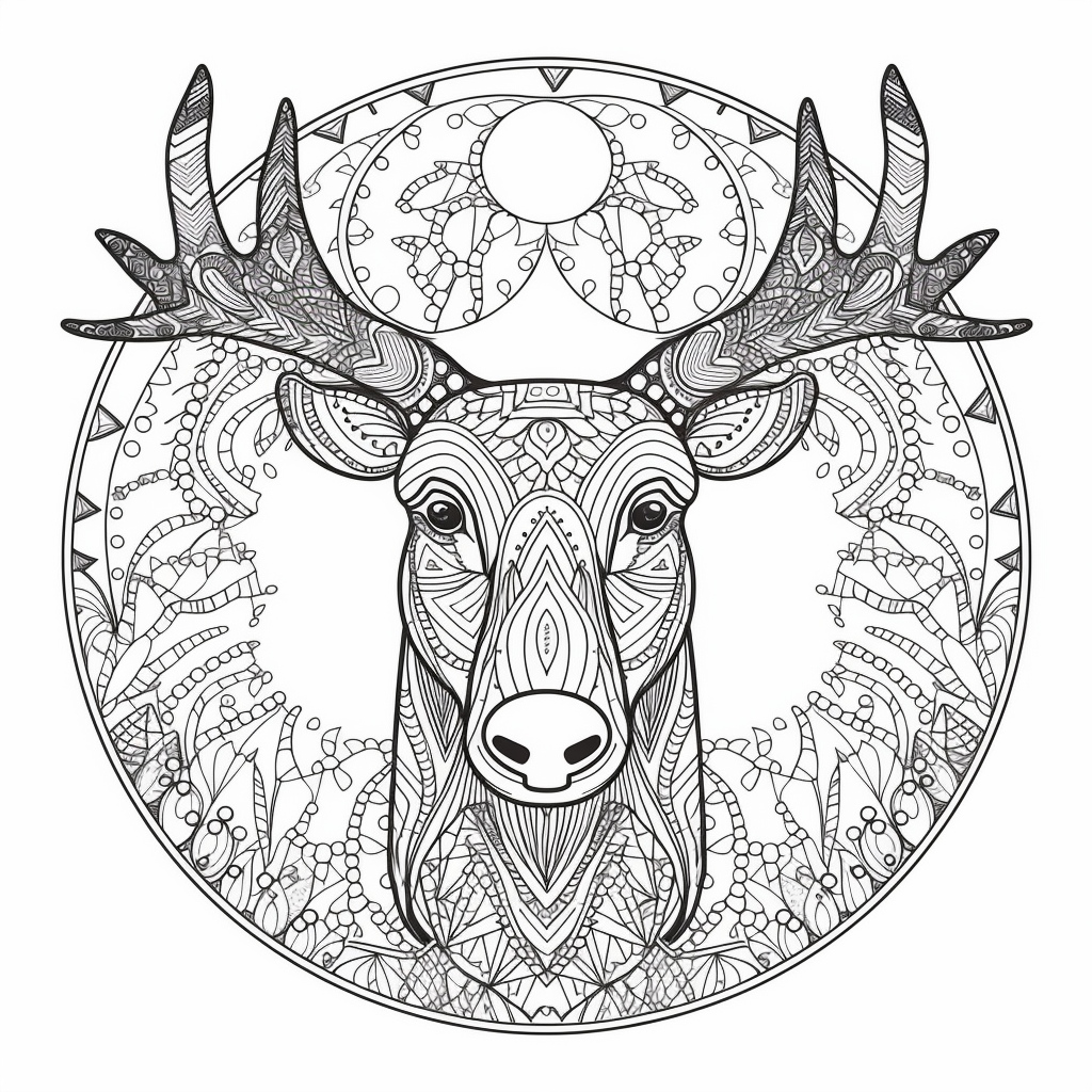 AI Midjourney Prompt for Coloring Page - Vector Animal Coloring