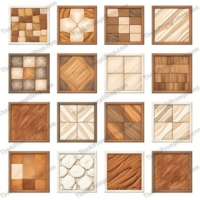 AI Midjourney Prompt for Code-Based Wooden Floor Tiles