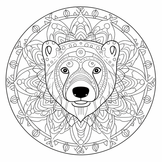 AI Midjourney Prompt for Coloring Page - Cute Animal Coloring Pages