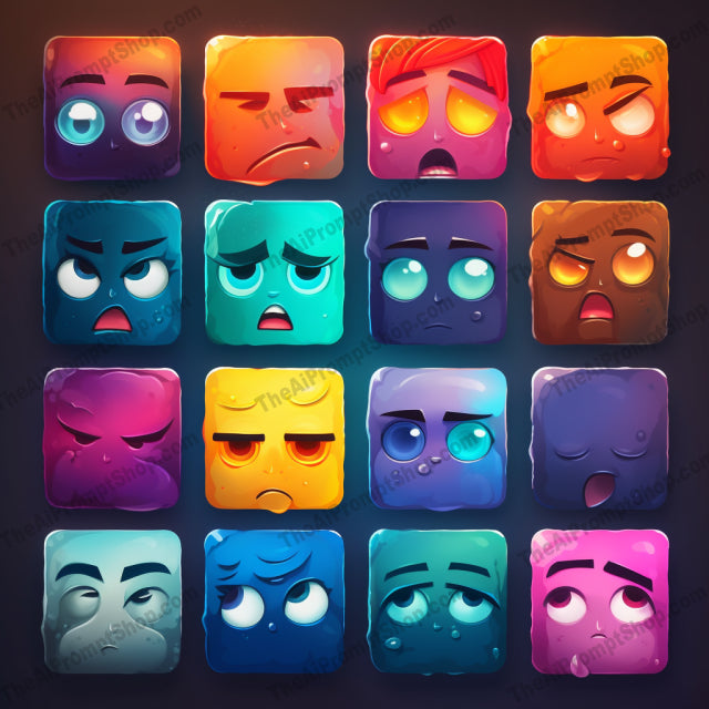 AI Midjourney Prompt for Colorful Mindful Faces