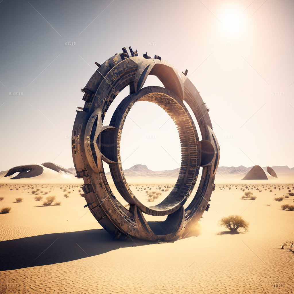 AI Midjourney Prompt for Futuristic - Alien Technology Desert Ring