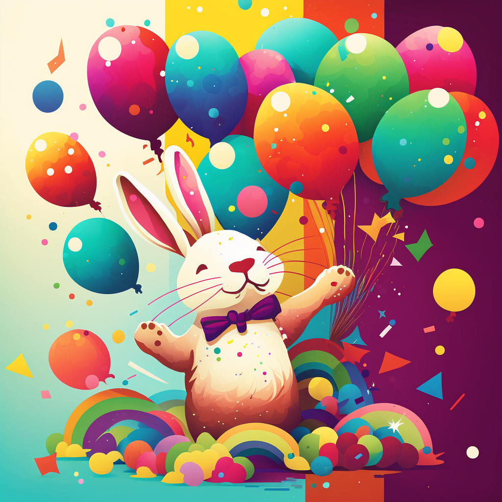 AI Midjourney Prompt for Easter - Festive Party Bunny