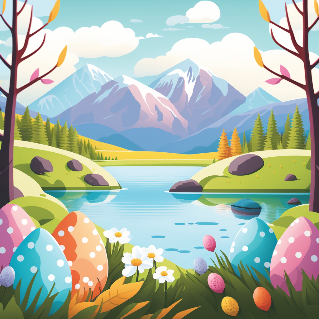 AI Midjourney Prompt for Easter - Vibrant Easter Bunny